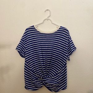 Large, blue and white striped top from Target's A New Day